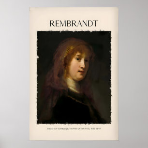 Impression de portrait de Rembrandt Saskia van Uyl