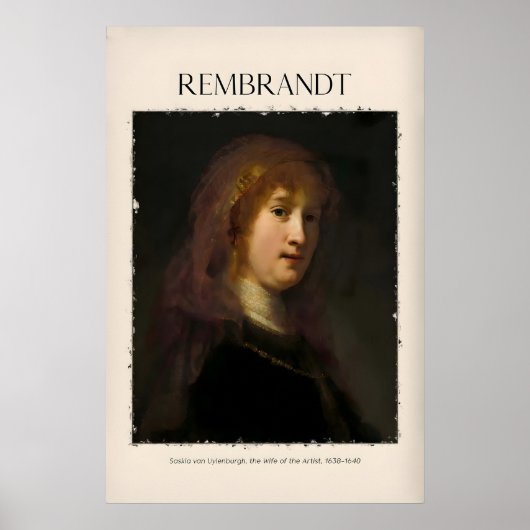 Impression de portrait de Rembrandt Saskia van Uyl (Devant)