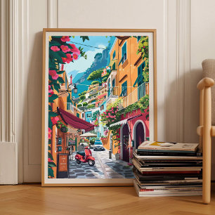 Impression de Positano Impression d'Amalfi Illustr