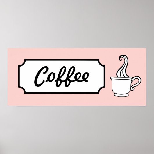 Impression de poster d'art de café rétro (Devant)
