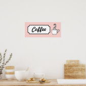 Impression de poster d'art de café rétro (Cuisine)