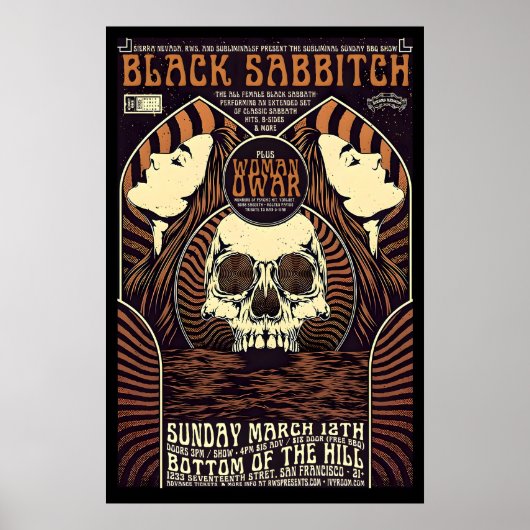 Impression de poster de concert Black Sabbitch – R (Devant)
