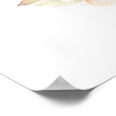 Impression de poster de fille fleurie rose cerf (Coin)