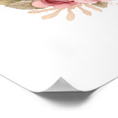 Impression de poster de fille fleurie rose renard (Coin)