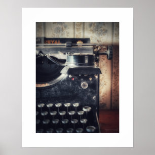 Impression de poster de machine à écrire vintage