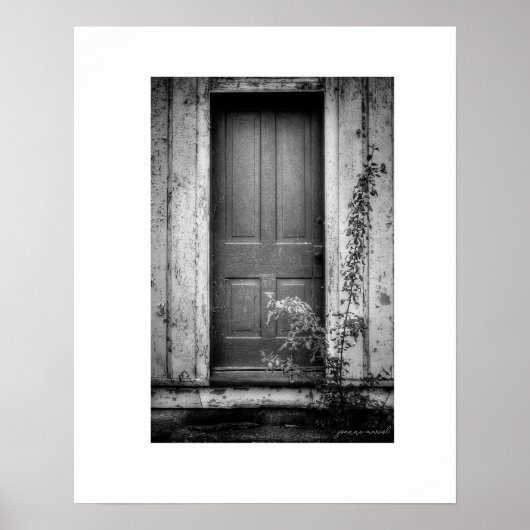 Impression de poster de porte de bâtiment abandonn (Devant)