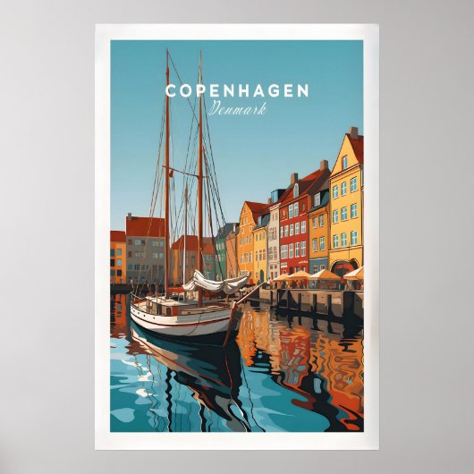 Impression de poster de voyage à Copenhague (Devant)