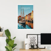 Impression de poster de voyage à Copenhague (Bureau à domicile)