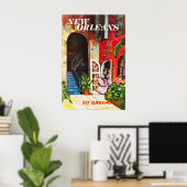 Impression de poster de voyage de la Nouvelle-Orlé (Bureau à domicile)