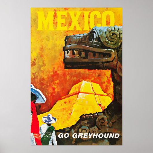 Impression de poster de voyage vintage au Mexique  (Devant)