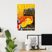 Impression de poster de voyage vintage au Mexique  (Bureau à domicile)