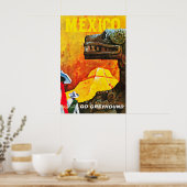 Impression de poster de voyage vintage au Mexique  (Cuisine)
