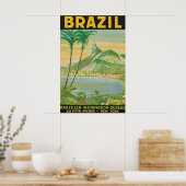 Impression de poster de voyage vintage Brésil, Rio (Cuisine)