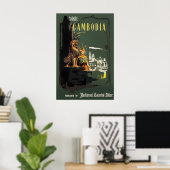 Impression de poster de voyage vintage Cambodge, A (Bureau à domicile)