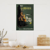 Impression de poster de voyage vintage Cambodge, A (Cuisine)