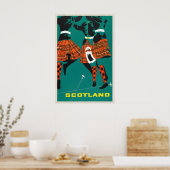 Impression de poster de voyage vintage d'Écosse B (Cuisine)