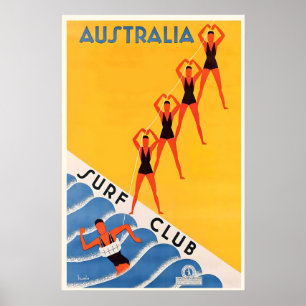 Impression de poster de voyage vintage du club de 