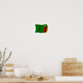 Impression de poster du drapeau de la Zambie (Cuisine)