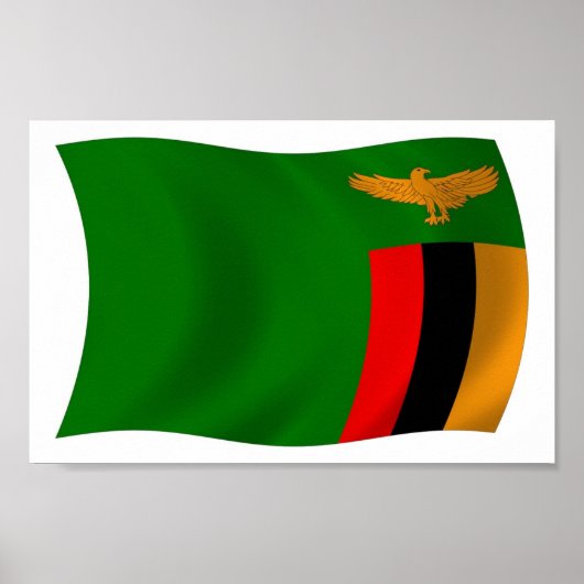 Impression de poster du drapeau de la Zambie (Devant)