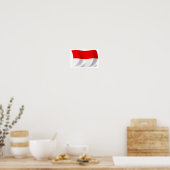 Impression de poster du drapeau de l'Indonésie (Cuisine)