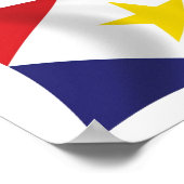 Impression de poster du drapeau de Saba (Coin)