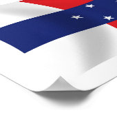 Impression de poster du drapeau des Antilles néerl (Coin)