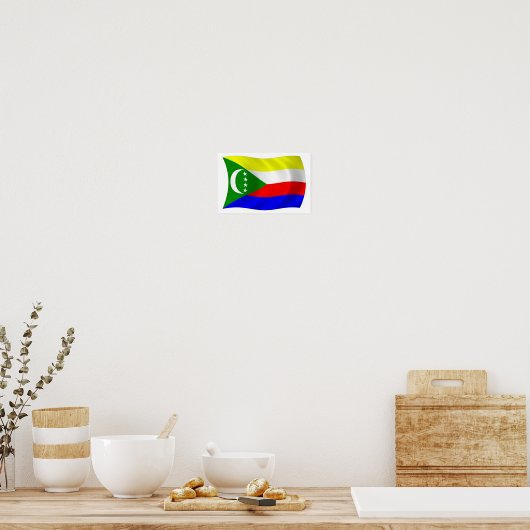 Impression de poster du drapeau des Comores (Cuisine)
