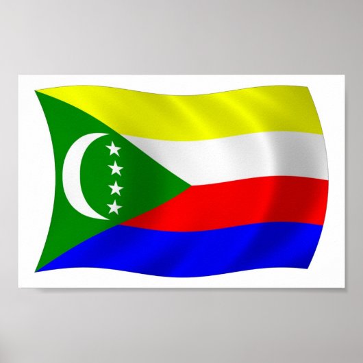 Impression de poster du drapeau des Comores (Devant)