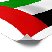 Impression de poster du drapeau des Émirats arabes (Coin)