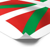 Impression de poster du drapeau du peuple basque (Coin)