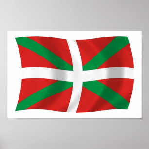 Impression de poster du drapeau du peuple basque