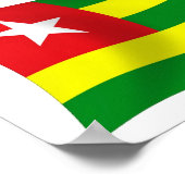 Impression de poster du drapeau du Togo (Coin)