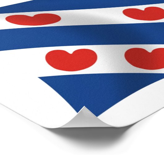 Impression de poster du drapeau frison (Coin)