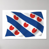 Impression de poster du drapeau frison (Devant)