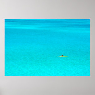 Impression de poster d'un canoë à balancier à Bora