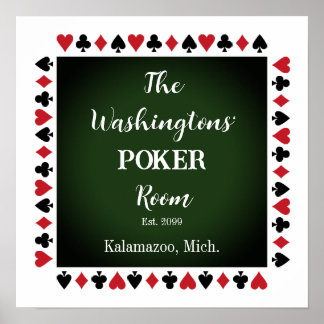 Impression de poster pour salle de poker pour lui