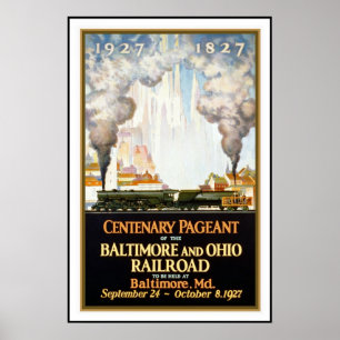 Impression de poster vintage Baltimore Railroad