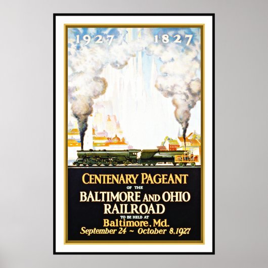 Impression de poster vintage Baltimore Railroad gr (Devant)