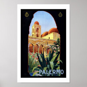 Impression de poster vintage Palerme Sicile