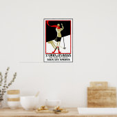 Impression de poster vintage Ste Croix Skiing (Cuisine)