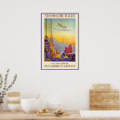 Impression de poster vintage Transpacific Flight A (Cuisine)