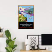 Impression de poster vintage Yangtsze Gorges Riviè (Bureau à domicile)