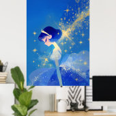 Impression de princesse fée de style minimal (Bureau à domicile)