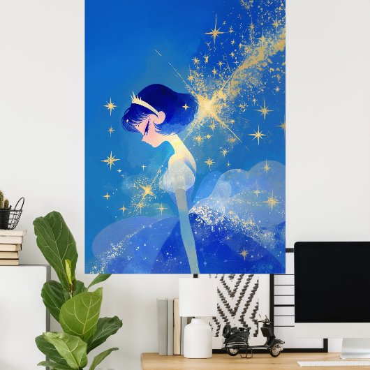 Impression de princesse fée de style minimal  (Bureau à domicile)