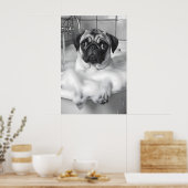 Impression de Pug dans la baignoire, Art de chien  (Cuisine)