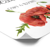 Impression de registre de mariage Coquelicots Roug (Coin)
