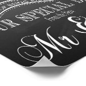 Impression de remerciement de mariage sur tableau (Coin)