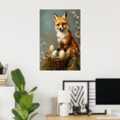 Impression de renard de Pâques, nurserie forestièr (Bureau à domicile)