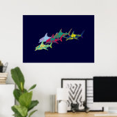 impression de requins décoratifs (Bureau à domicile)