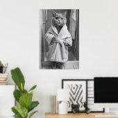 Impression de robe de bain de chat British Shortha (Bureau à domicile)
